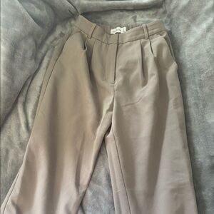 A&F Sloane Tailored Wide Leg Pants Tan Size 28S